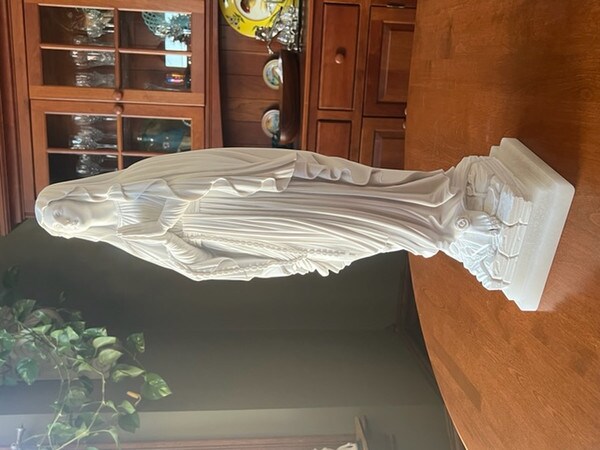 Lady Of Lourdes sculpture Virgin Mary marble alabaster Statues Religious